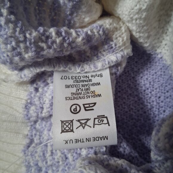 Vintage New Old Stock St Bernard Sweater Vest Size 10-12 Purple Stripe Academia - Picture 6 of 9